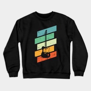 Vintage Style T-Style Electric Guitar Retro Colors Crewneck Sweatshirt